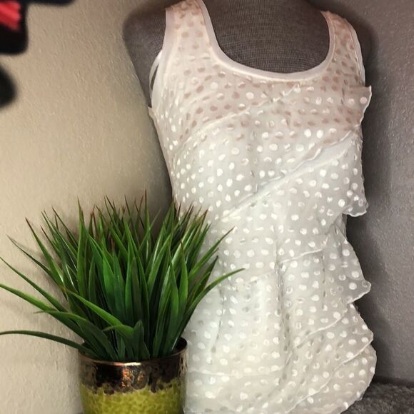 WHBM💫white ruffle top💫xxs  - Picture 3 of 6